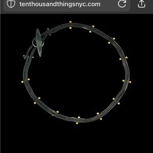 ten thousand things bracelet handwoven gold/oxidized sterling